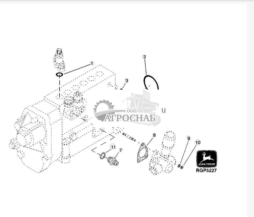 FUEL INJECTION PUMP HOUSING CONNECTORS (6081) (ENGINE SERIAL NO. -XXXXXX) 